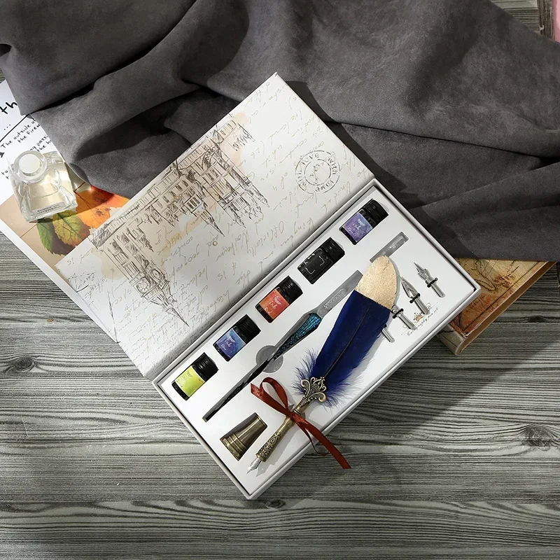 Glass Dip Pen Calligraphy Ink Set - Stylo en verre 1 pièce, encre