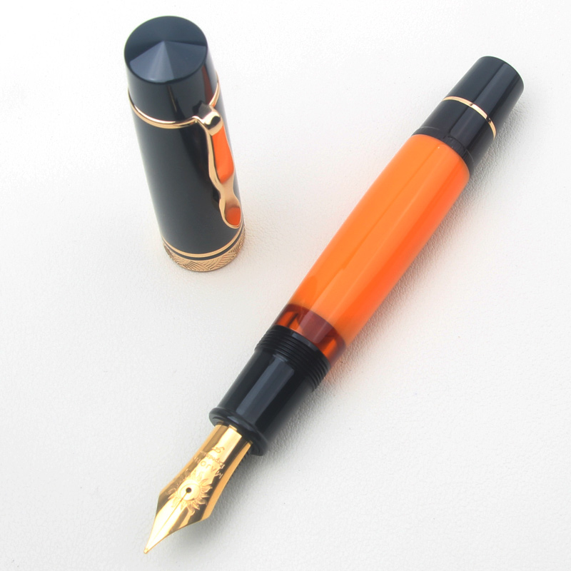 Fountain Pen Piston Filler Large Ink - Stylo plume vintage MAJOHN P139, corps