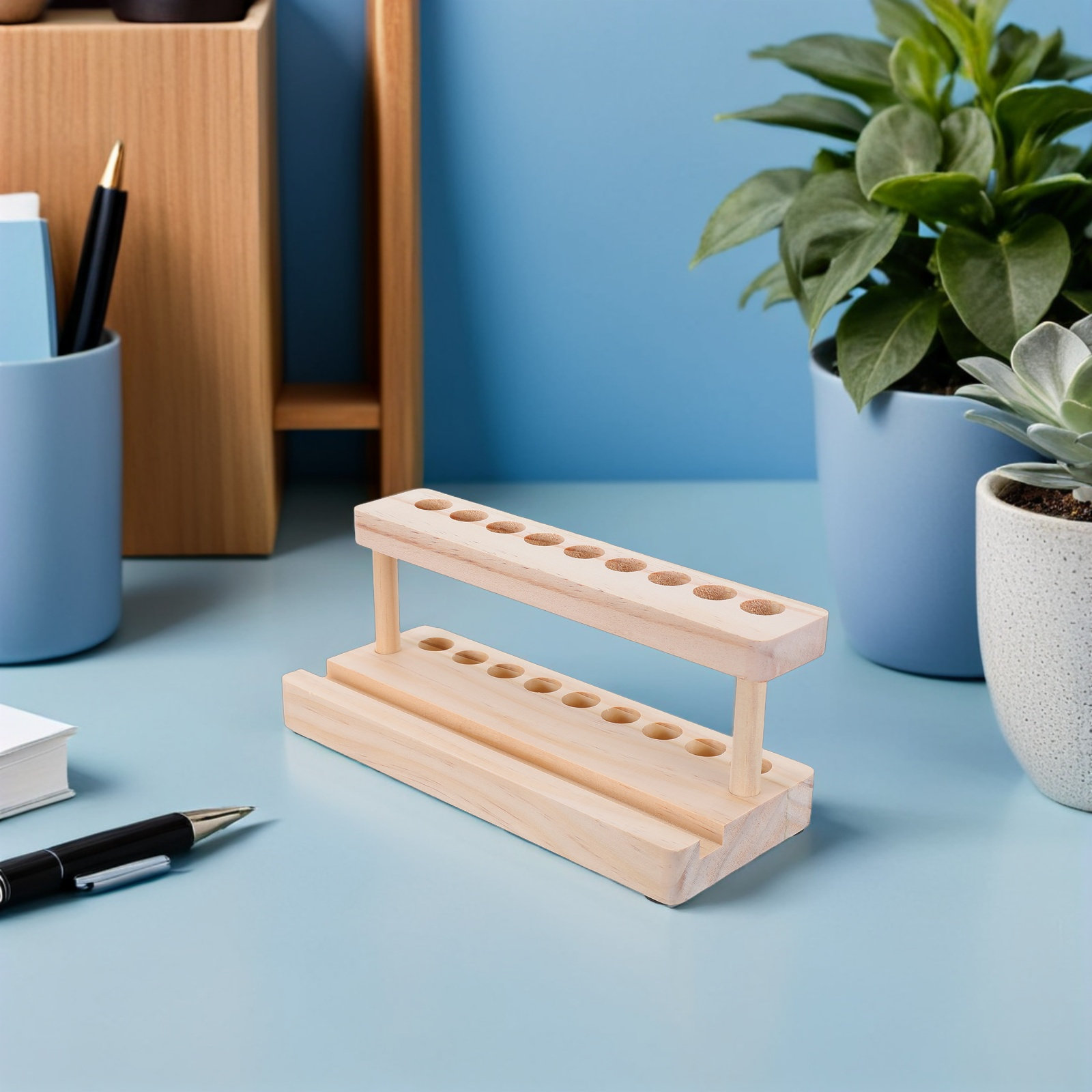Support de téléphone en bois a - Wooden Fountain Pen Desk Stand Holder avis et prix