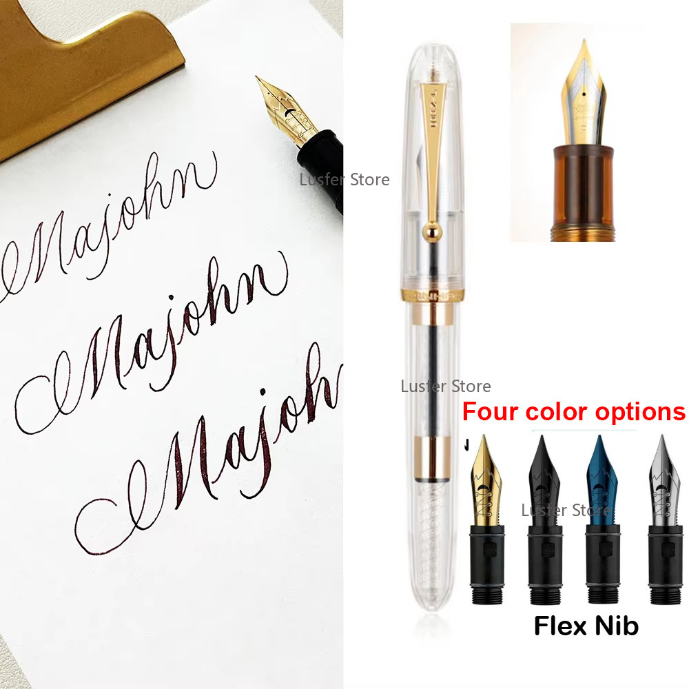 Stylo plume Jinhao 9016 transp - Fountain Pen Calligraphy Flex Nib avis et prix