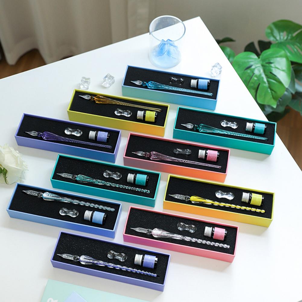 Ensemble de stylos à plume en  - Glass Dip Pen Calligraphy Ink Set avis et prix