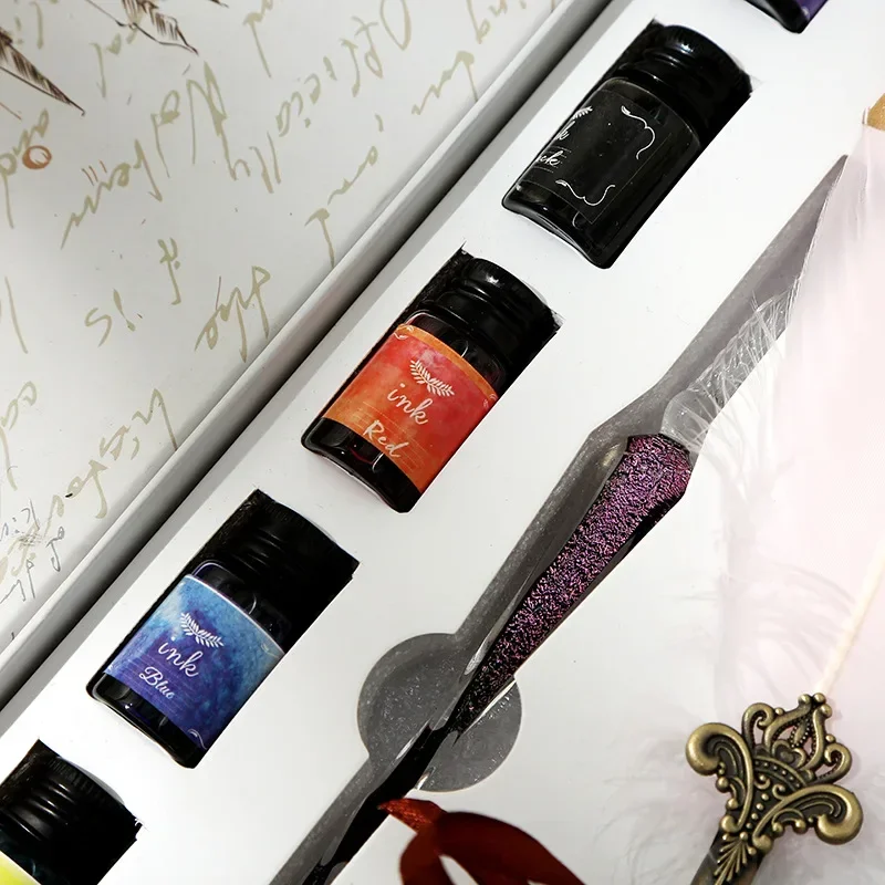 Stylo en verre 1 pièce, encre  - Glass Dip Pen Calligraphy Ink Set avis et prix