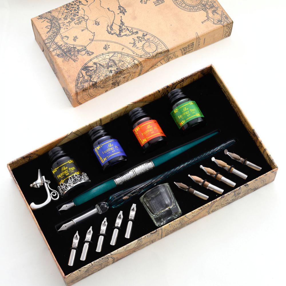 Ensemble de stylos à plume en  - Glass Dip Pen Calligraphy Ink Set avis et prix