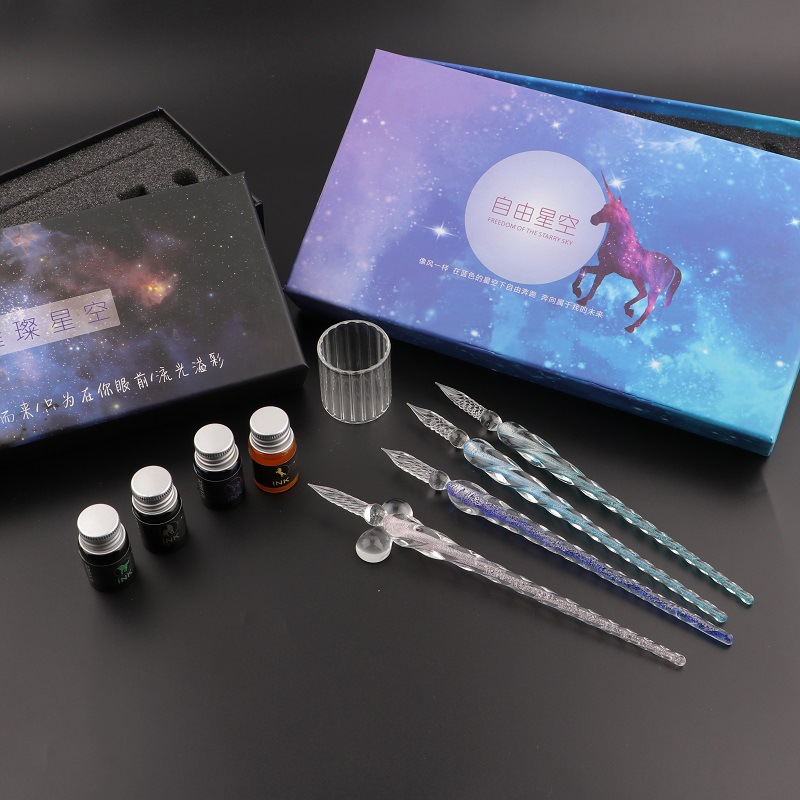 Ensemble de stylos à tremper e - Glass Dip Pen Calligraphy Ink Set avis et prix