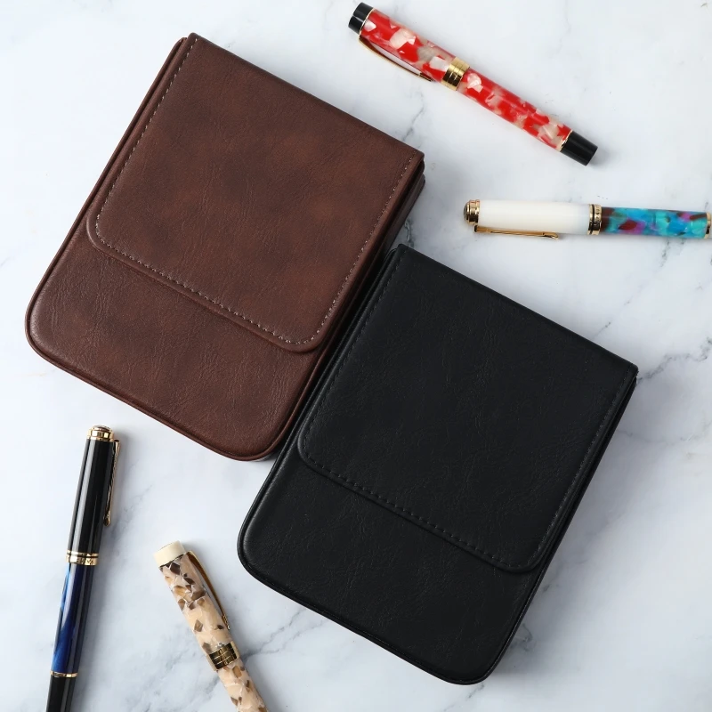 Étui de luxe en cuir PU pour s - Leather Fountain Pen Case 3 Slots Pouch avis et prix