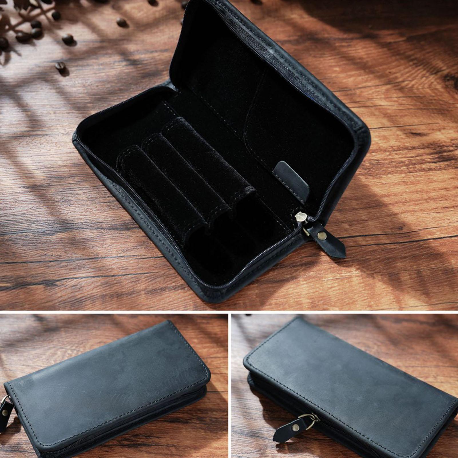 Étui à stylos en cuir à 3 empl - Leather Fountain Pen Case 3 Slots Pouch avis et prix