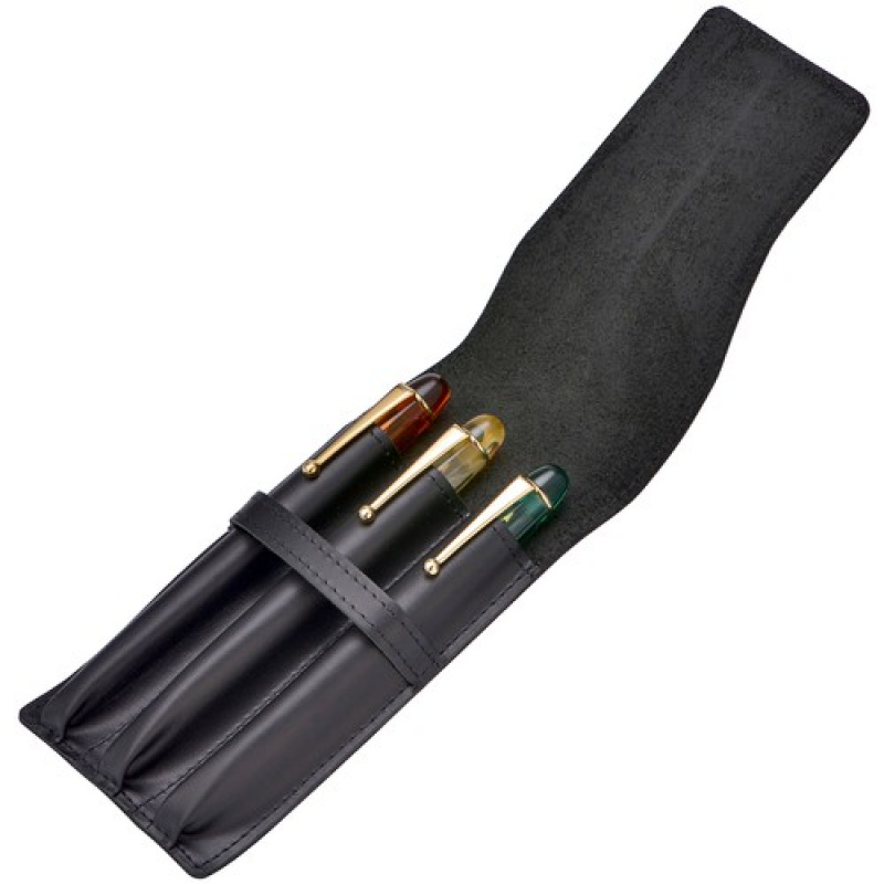 A + 3 fentes étui pour stylo p - Leather Fountain Pen Case 3 Slots Pouch avis et prix