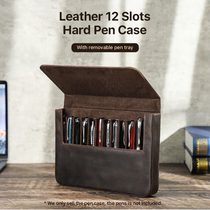 Étui à stylo plume en cuir vér - Leather Fountain Pen Case 3 Slots Pouch avis et prix