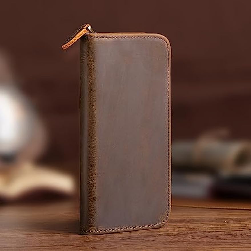 Asvine-Étui à stylo plume en c - Leather Fountain Pen Case 3 Slots Pouch avis et prix