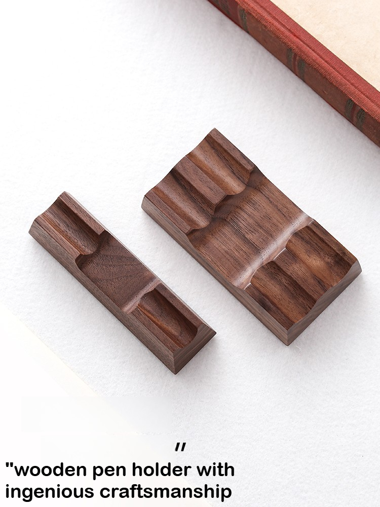 Porte-stylo en bois de noyer,  - Wooden Fountain Pen Desk Stand Holder avis et prix